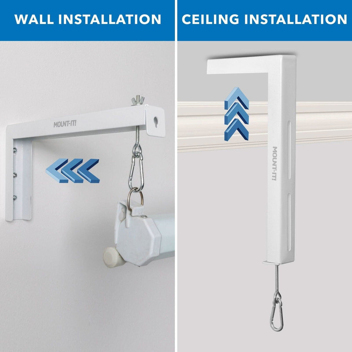 12" Universal Projector Screen Mount - Wall or Ceiling Installation Projector Mount - 12" Universal Projector Screen Mount - Wall or Ceiling Installation - Mount-It! -