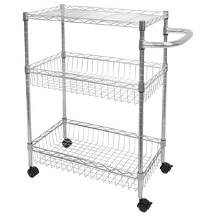 Storage - 3-Tier Rolling Utility Cart - Mount-It! - MI-7860 Storage - 3-Tier Rolling Utility Cart - Mount-It! - MI-7860