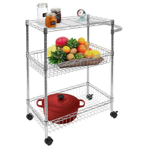 Storage - 3-Tier Rolling Utility Cart - Mount-It! - MI-7860 Storage - 3-Tier Rolling Utility Cart - Mount-It! - MI-7860
