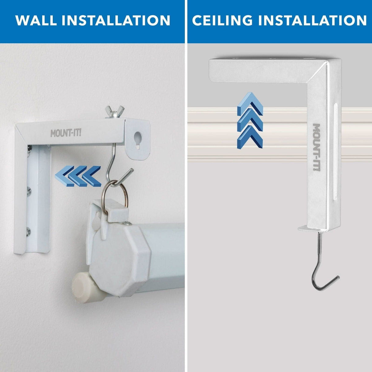 6" Universal Projector Screen Mount - Wall or Ceiling Installation Projector Mount - 6" Universal Projector Screen Mount - Wall or Ceiling Installation - Mount-It! -