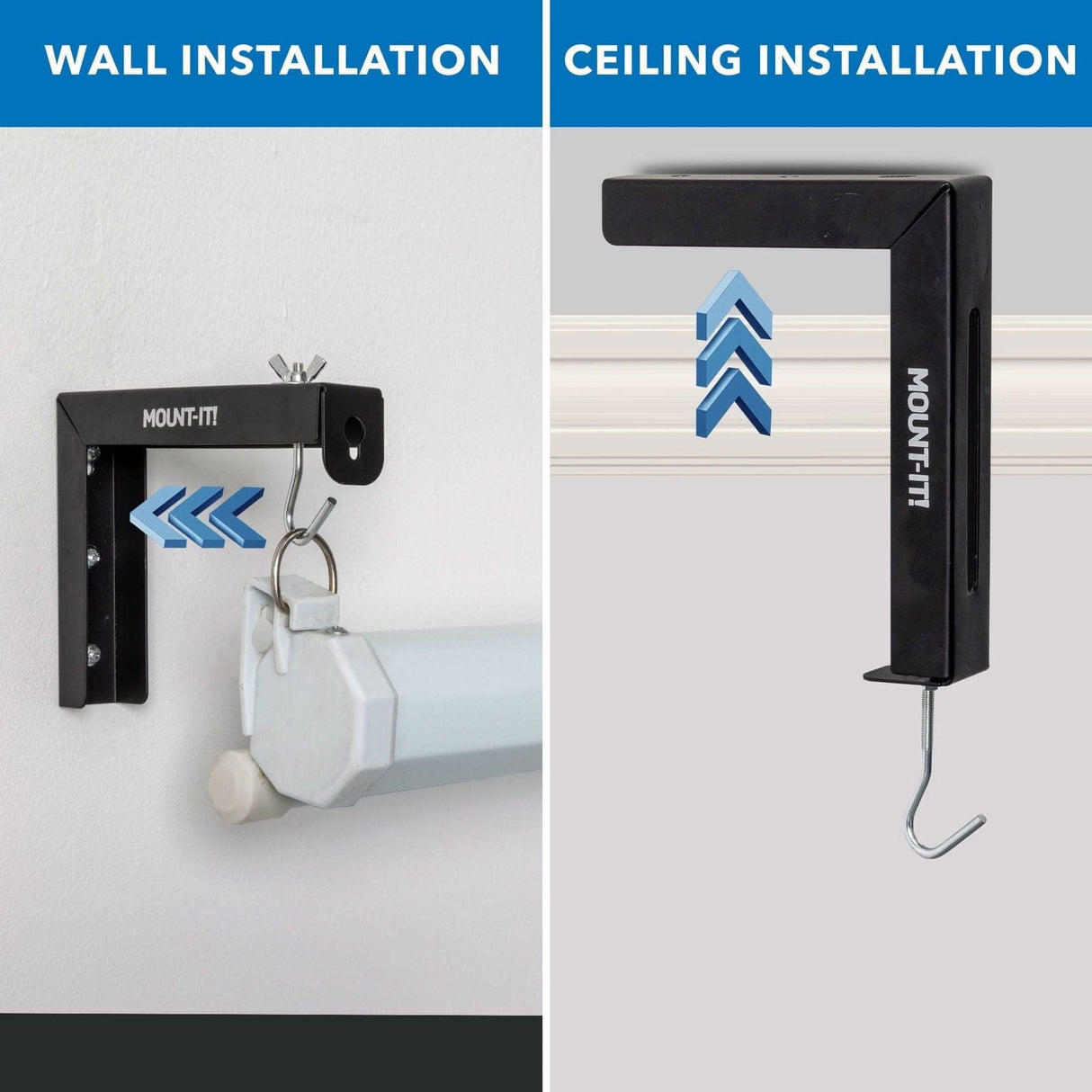 6" Universal Projector Screen Mount - Wall or Ceiling Installation Projector Mount - 6" Universal Projector Screen Mount - Wall or Ceiling Installation - Mount-It! -