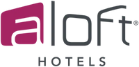 A logo featuring the word "aloft" in lowercase letters with a stylized design element to the left, colored in dark pink and gray, accompanied by the word "HOTELS" in uppercase letters beneath it. The design is clean and modern, conveying a contemporary brand identity. A logo featuring the word "aloft" in lowercase letters with a stylized design element to the left, colored in dark pink and gray, accompanied by the word "HOTELS" in uppercase letters beneath it. The design is clean and modern, conveying a contemporary brand identity.