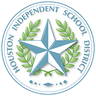 Circular emblem of the Houston Independent School District featuring a blue five-pointed star in the center, surrounded by green laurel leaves on either side, with the district name written in uppercase letters around the outer edge of the seal. The design uses shades of blue, green, and gray against a white background. Circular emblem of the Houston Independent School District featuring a blue five-pointed star in the center, surrounded by green laurel leaves on either side, with the district name written in uppercase letters around the outer edge of the seal. The design uses shades of blue, green, and gray against a white background.