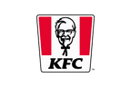 A stylized graphic logo featuring a black and white illustration of a smiling man with glasses, a goatee, and a bow tie set against a white background with two vertical red rectangles on either side, and the bold black letters "KFC" displayed prominently below the illustration. A stylized graphic logo featuring a black and white illustration of a smiling man with glasses, a goatee, and a bow tie set against a white background with two vertical red rectangles on either side, and the bold black letters "KFC" displayed prominently below the illustration.