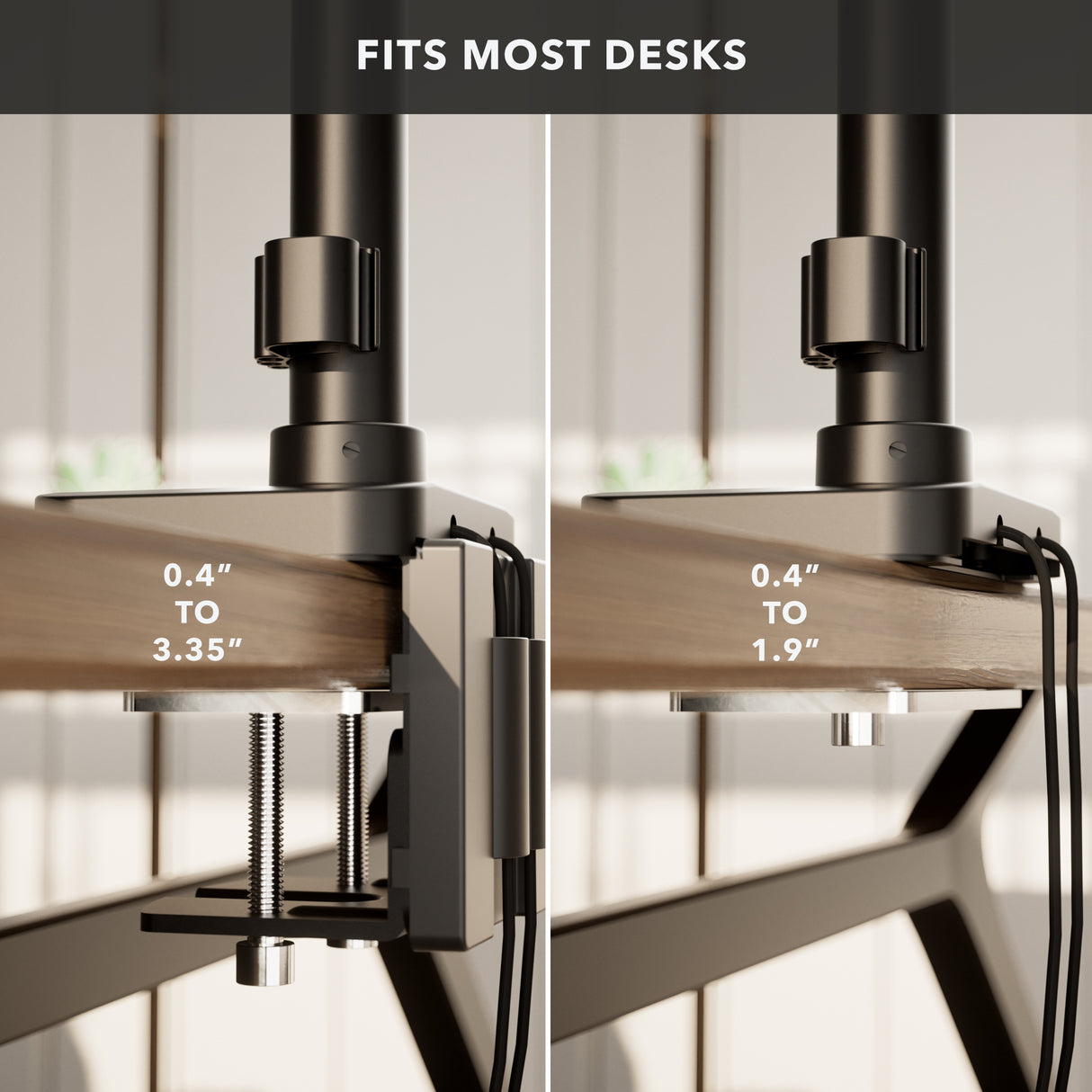 Heavy-Duty Monitor Mount with Pole & Gas Spring Arm Heavy-Duty Monitor Mount with Pole & Gas Spring Arm