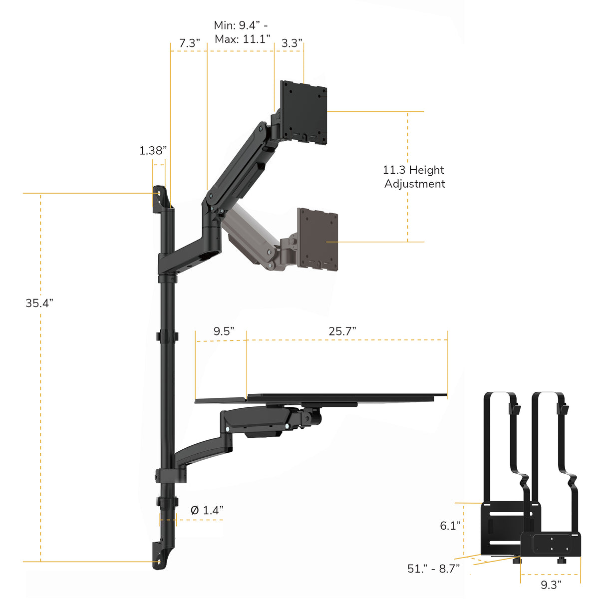 Heavy-Duty Wall Workstation