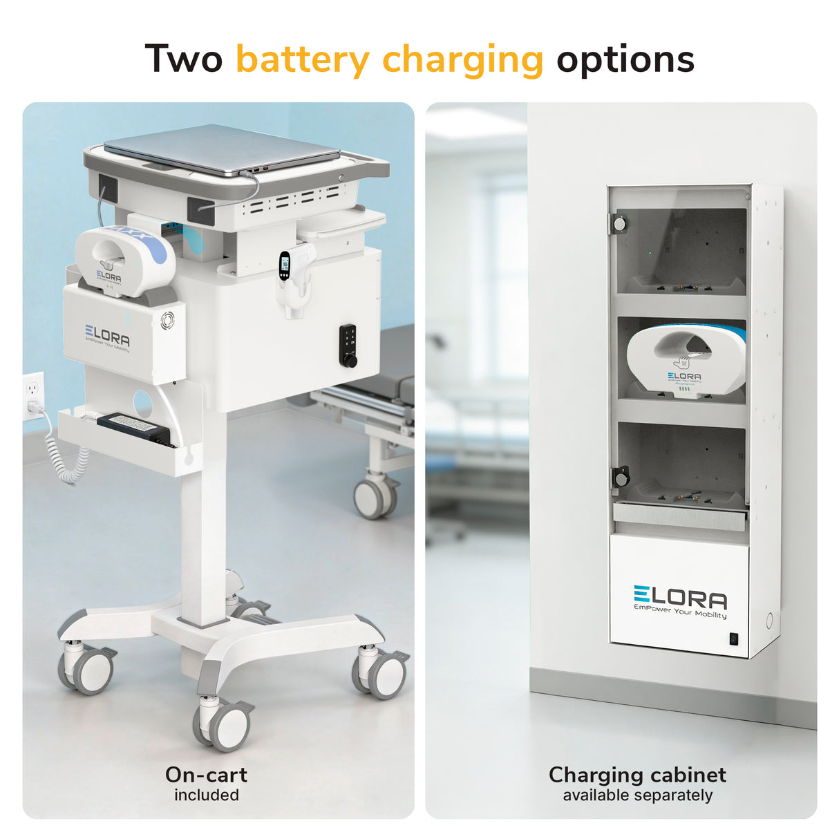 MedHub Mobile Workstation with Drawers, Powered - Image 5 - Mount-It!