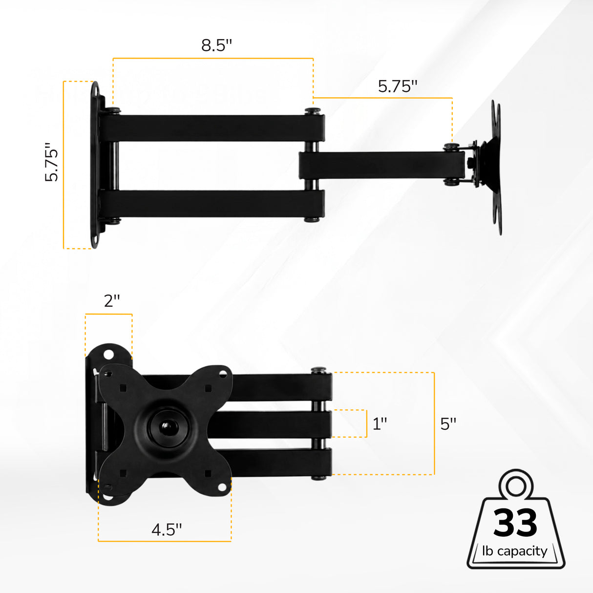 Full Motion Small TV Wall Mount - Image 7 - Mount-It!
