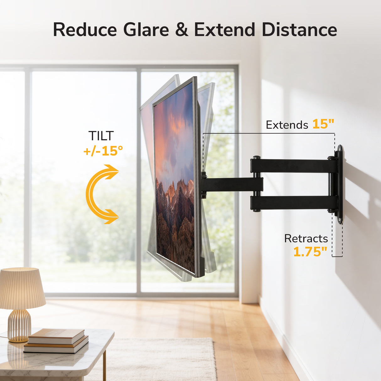 Full Motion Small TV Wall Mount - Image 2 - Mount-It!