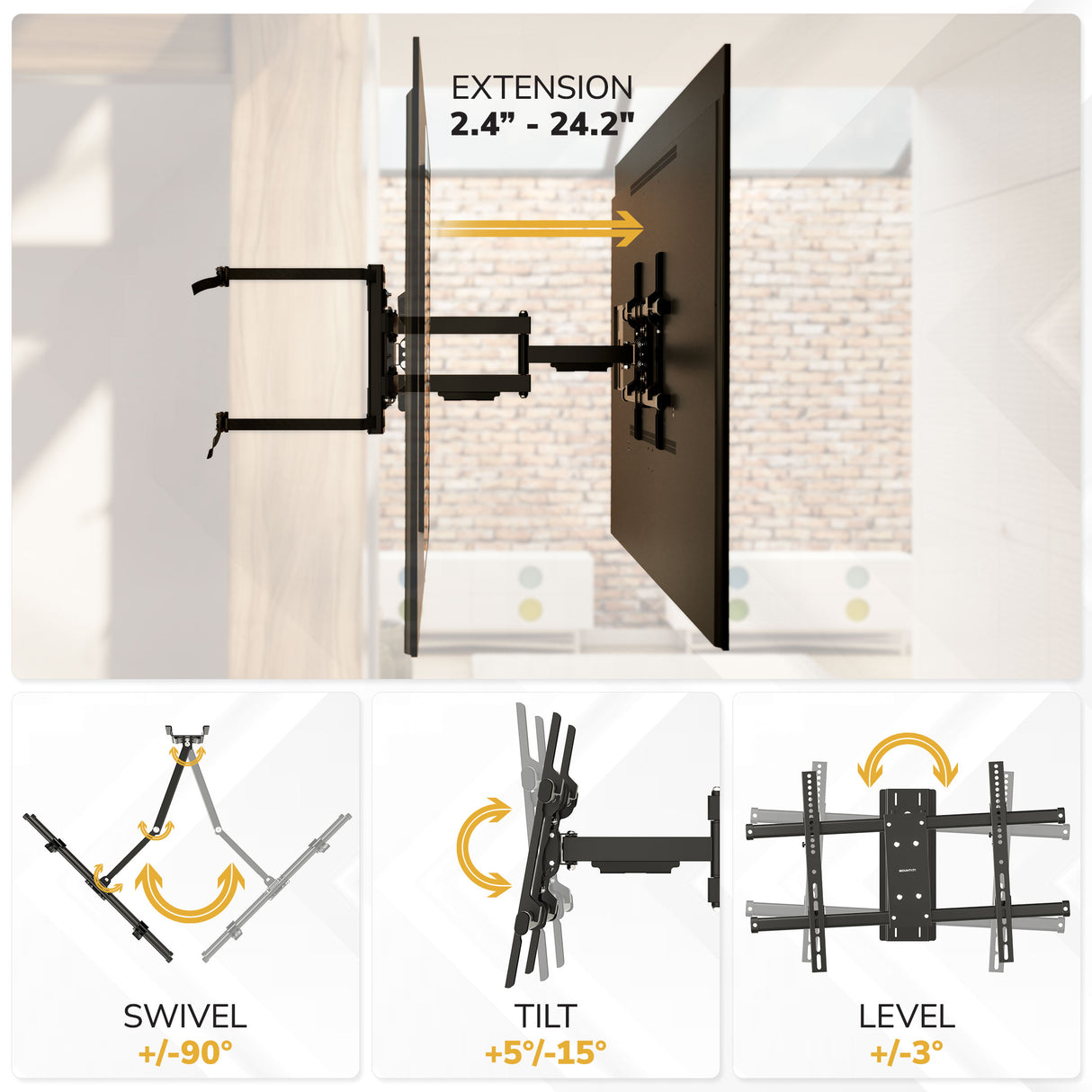 Weatherproof Column TV Mount