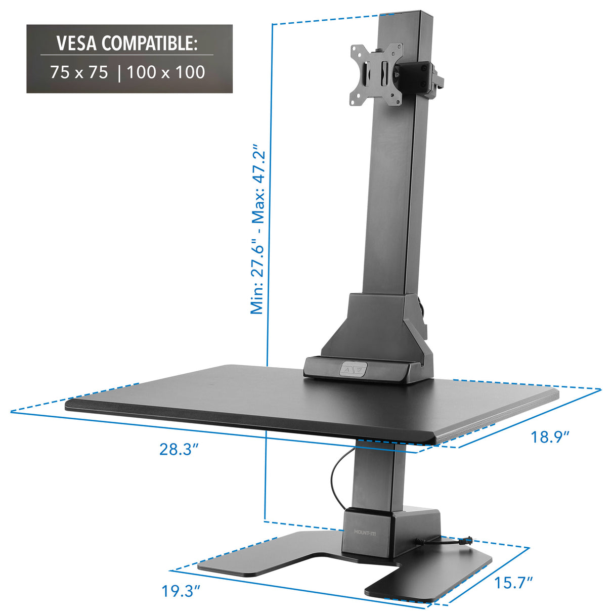 Electric Standing Desk Converter for 1 Monitor Electric Standing Desk Converter for 1 Monitor