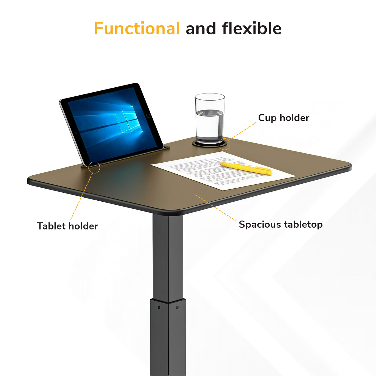 Sit-Stand Mobile Laptop Cart
