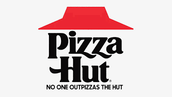 The image features the Pizza Hut logo with bold black lettering and a distinct red roof graphic positioned above the text. Below the logo is the slogan "NO ONE OUTPIZZAS THE HUT" in uppercase letters, presented on a clean white background, emphasizing brand identity in a simple and recognizable design. The image features the Pizza Hut logo with bold black lettering and a distinct red roof graphic positioned above the text. Below the logo is the slogan "NO ONE OUTPIZZAS THE HUT" in uppercase letters, presented on a clean white background, emphasizing brand identity in a simple and recognizable design.