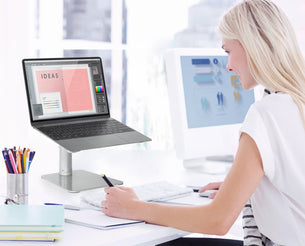 Laptop Stand - Adjustable Height Laptop Riser - Mount-It! - MI-7271 Laptop Stand - Adjustable Height Laptop Riser - Mount-It! - MI-7271