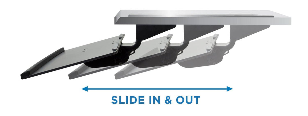 Adjustable Keyboard Tray and Mouse Platform w/ Wrist Rest Pad Keyboard Trays/Mounts - Adjustable Keyboard Tray and Mouse Platform w/ Wrist Rest Pad - Mount-It! - MI-7138