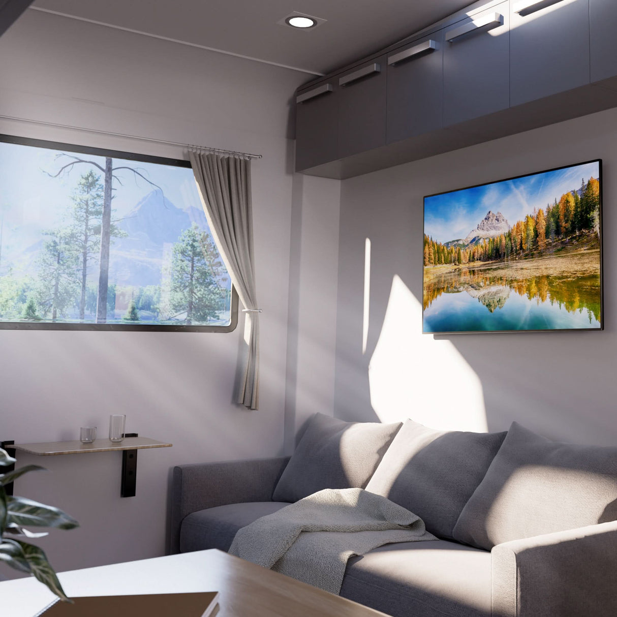 Anti-Rust RV TV Wall Mount mounted inside an RV