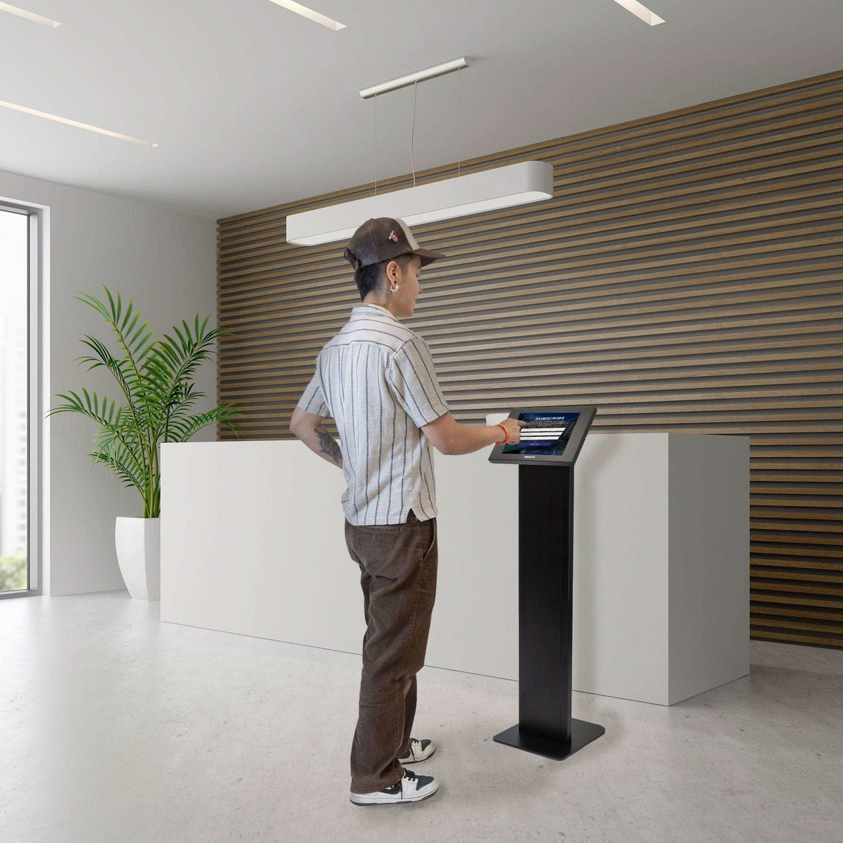 Anti-Theft Tablet Kiosk for iPad, iPad Air, iPad Pro Tablet Stand - Anti-Theft Tablet Kiosk for iPad, iPad Air, iPad Pro - Mount-It! -