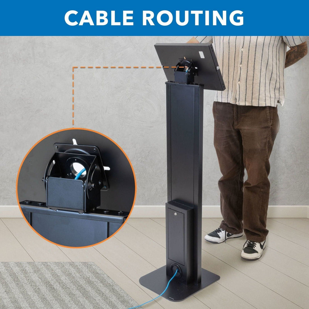 Anti-Theft Tablet Kiosk for iPad, iPad Air, iPad Pro Tablet Stand - Anti-Theft Tablet Kiosk for iPad, iPad Air, iPad Pro - Mount-It! -