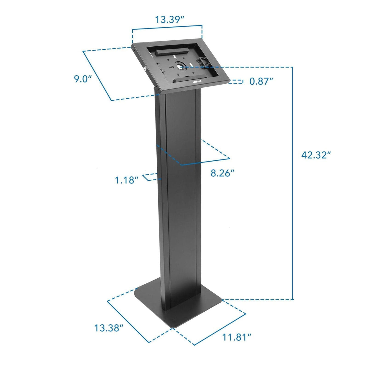 Anti-Theft Tablet Kiosk for iPad, iPad Air, iPad Pro Tablet Stand - Anti-Theft Tablet Kiosk for iPad, iPad Air, iPad Pro - Mount-It! -