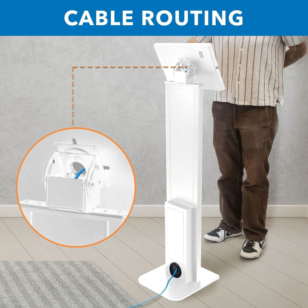 Anti-Theft Tablet Kiosk for iPad, iPad Air, iPad Pro Tablet Stand - Anti-Theft Tablet Kiosk for iPad, iPad Air, iPad Pro - Mount-It! -