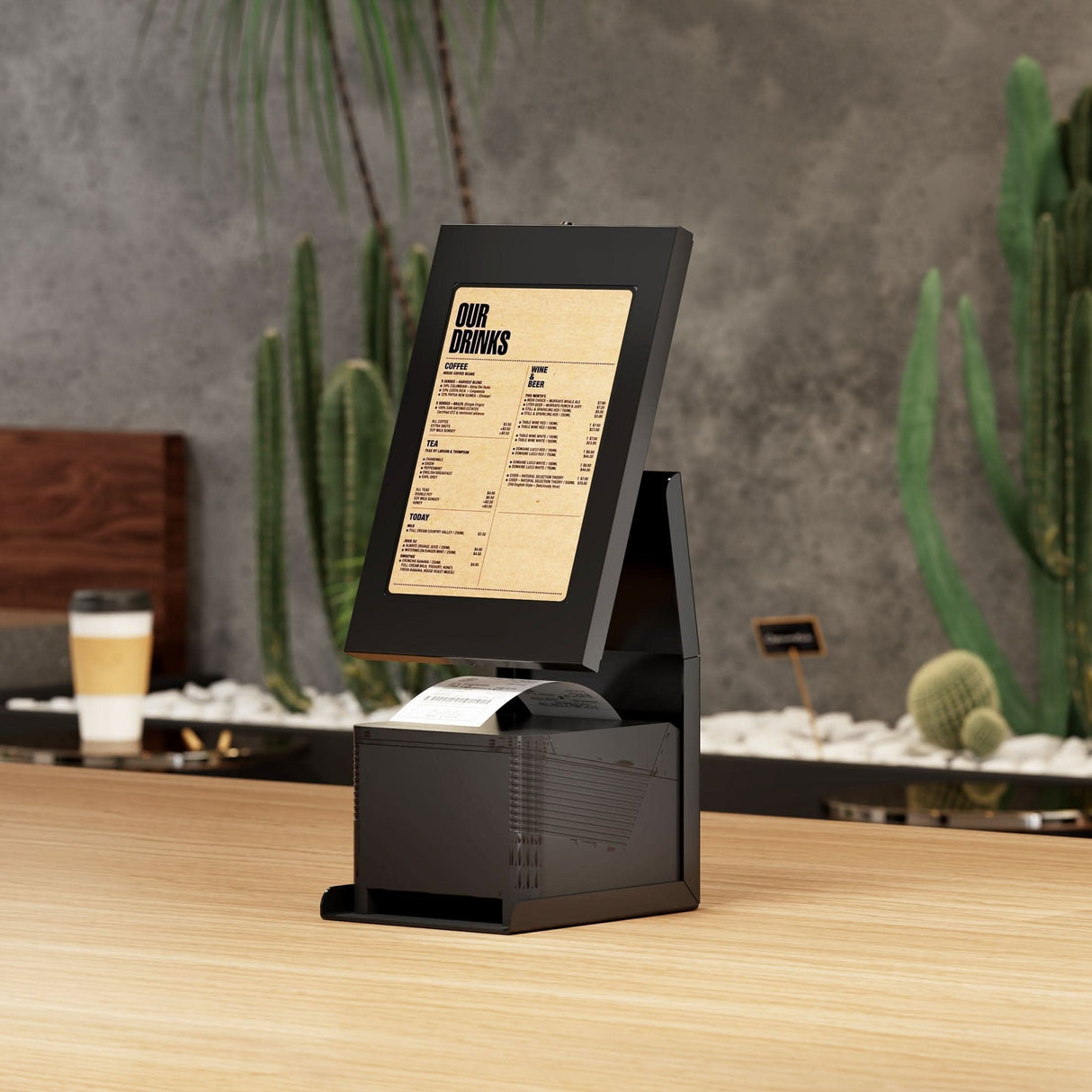 Tablet Stand - Anti-Theft Tablet Kiosk with Printer Shelf - Mount-It! -