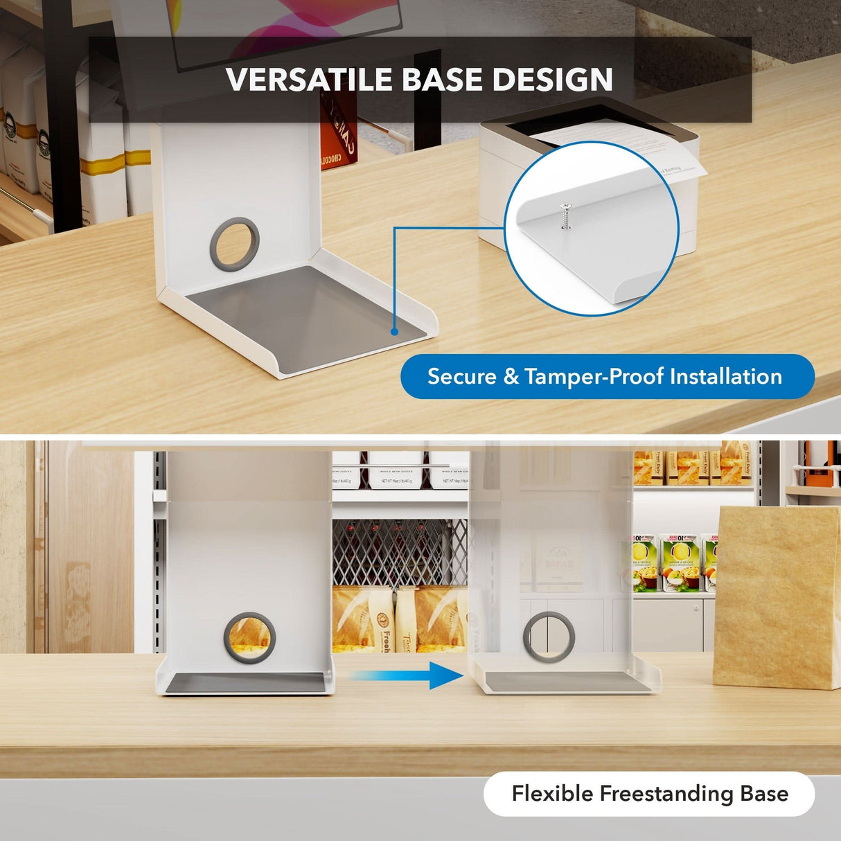 Tablet Stand - Anti-Theft Tablet Kiosk with Printer Shelf - Mount-It! -
