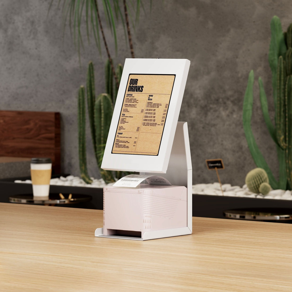 Tablet Stand - Anti-Theft Tablet Kiosk with Printer Shelf - Mount-It! -