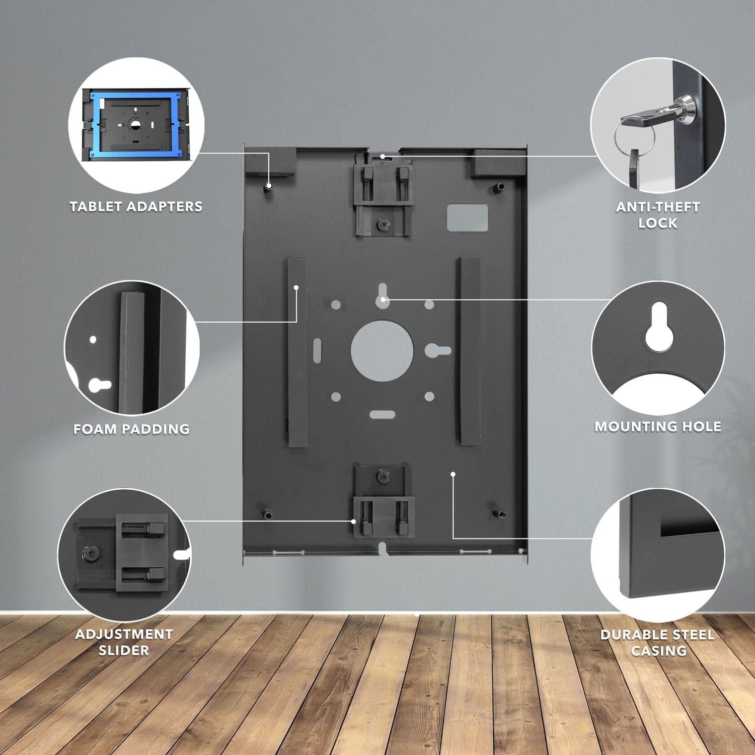 Tablet Mount - Anti-Theft Tablet Wall Mount for iPad, iPad Air, iPad Pro - Mount-It! -