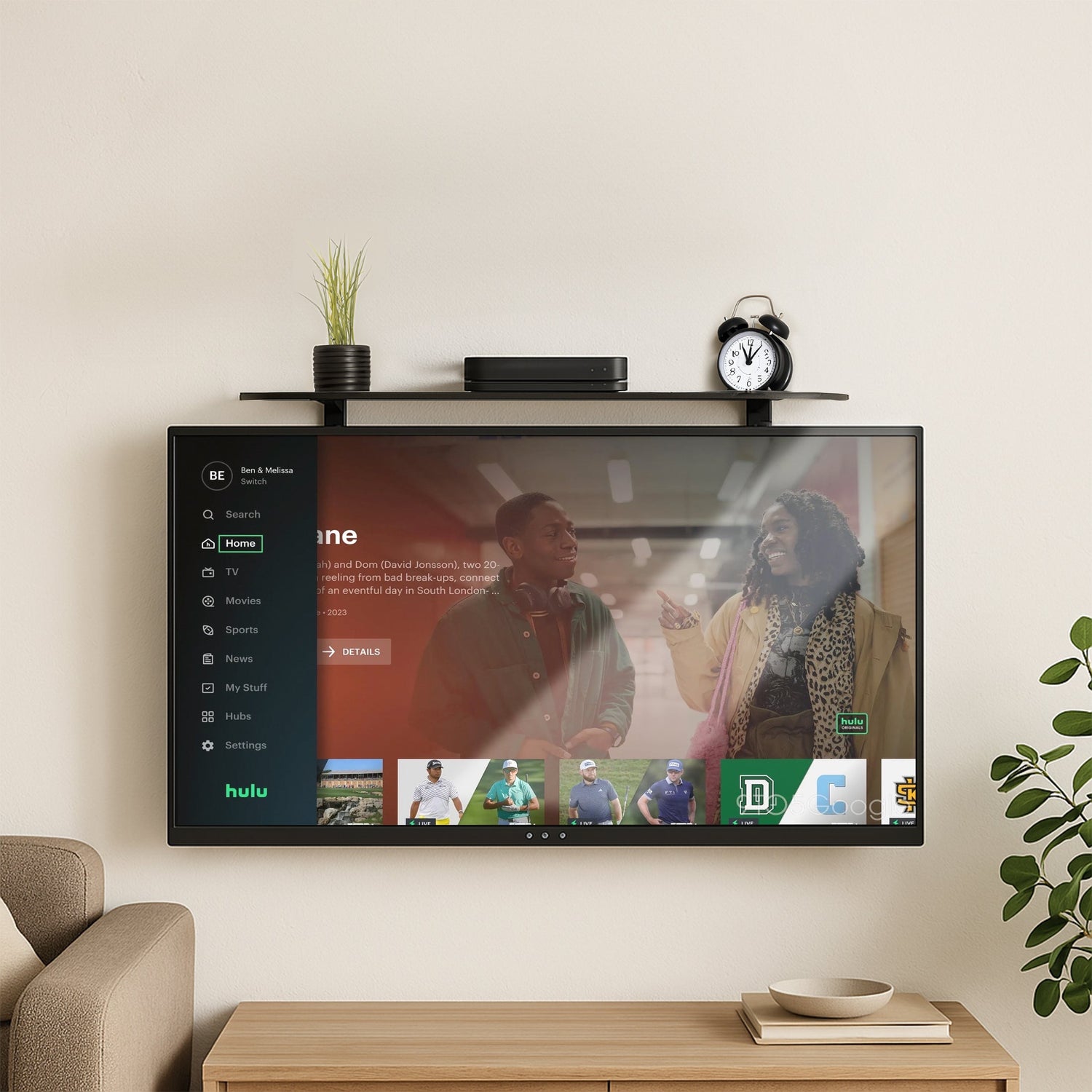 Component Shelves - AV Component Shelf For Wall Mounted TV | 1 Tempered Glass Shelf - Mount-It! - MI-8401