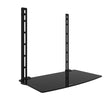 AV Component Shelf For Wall Mounted TV | 1 Tempered Glass Shelf Component Shelves - AV Component Shelf For Wall Mounted TV | 1 Tempered Glass Shelf - Mount-It! - MI-8401