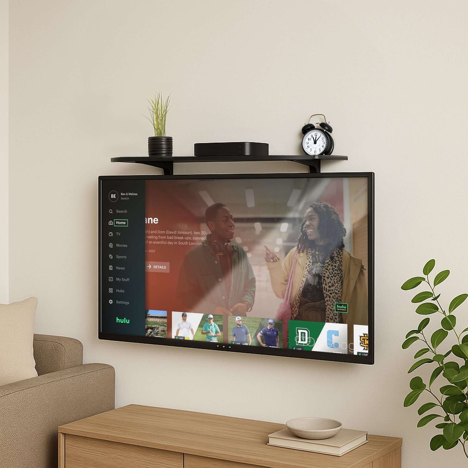 Component Shelves - AV Component Shelf For Wall Mounted TV | 1 Tempered Glass Shelf - Mount-It! - MI-8401