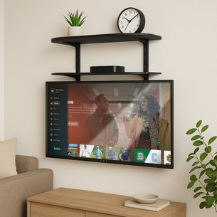 Component Shelves - AV Component Shelf For Wall Mounted TV | 2 Tempered Glass Shelves - Mount-It! - MI-8402 Component Shelves - AV Component Shelf For Wall Mounted TV | 2 Tempered Glass Shelves - Mount-It! - MI-8402
