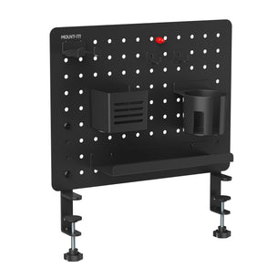 Black Desk Accessories - Clamp-on Pegboard Organizer - Mount-It! - MI-7302BLK Black Desk Accessories - Clamp-on Pegboard Organizer - Mount-It! - MI-7302BLK
