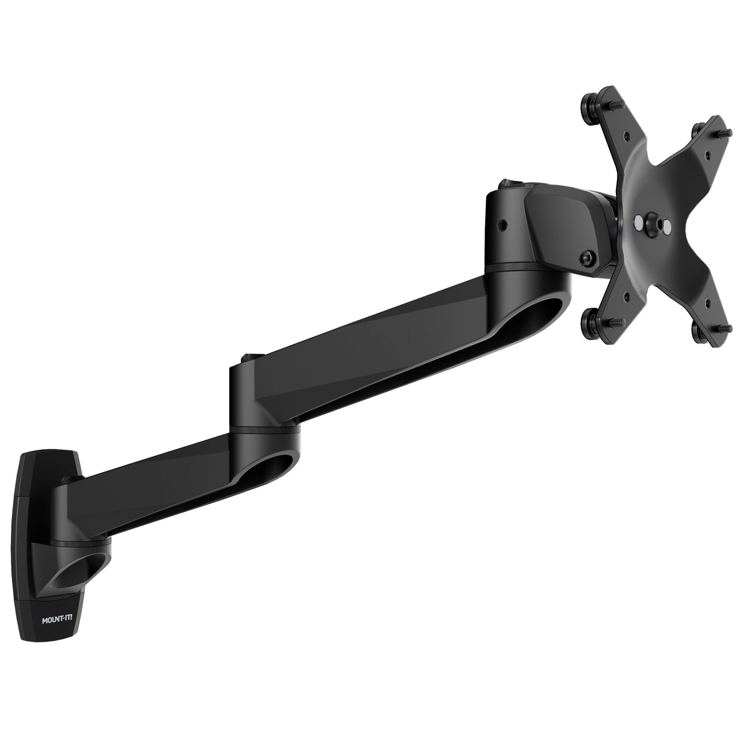 Black Monitor Mount - CLiX Series Full Motion Single Monitor Wall Mount - Mount-It! - MI-33114_BLK