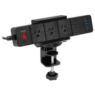 Black Cable Management - Desktop Power Strip - Mount-It! - MI-7281B Black Cable Management - Desktop Power Strip - Mount-It! - MI-7281B
