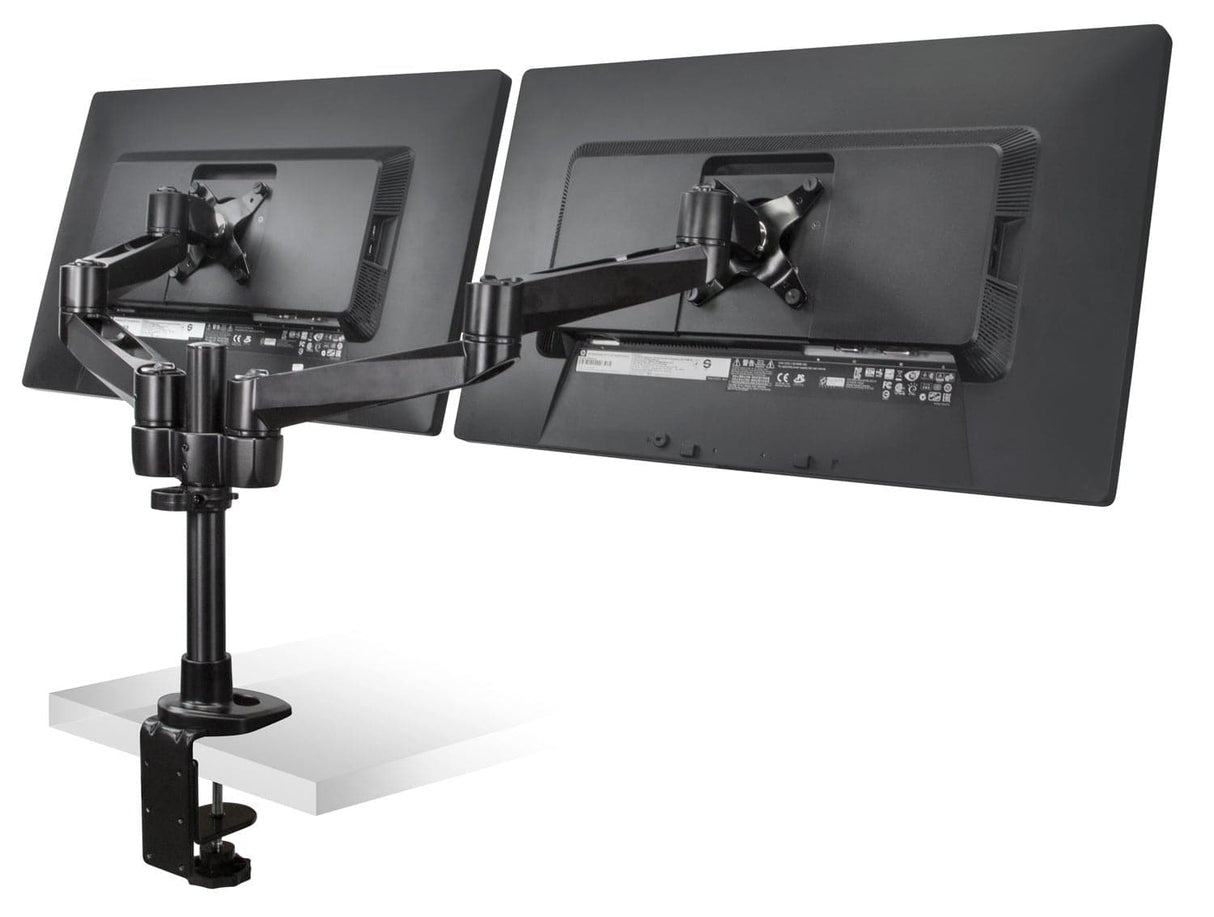 Dual Computer Monitor Mount Black Monitor Mount - Dual Computer Monitor Mount - Mount-It! - MI-43111-BLK