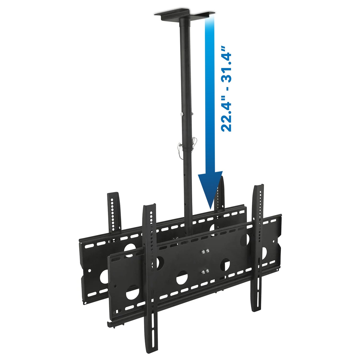 Black TV Mount - Dual Front & Back TV Ceiling Mount - Mount-It! - MI-502B