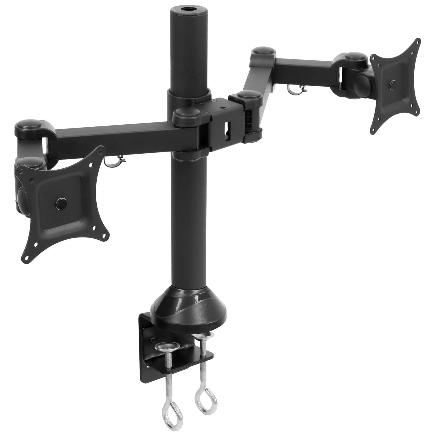 Black Monitor Mount - Dual Monitor Desk Mount for 13-27 Inch Screens - Mount-It! - MI-752