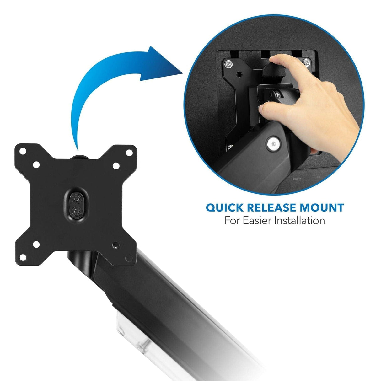 Dual Monitor Desk Mount w/ USB & Multimedia Ports Black Monitor Mount - Dual Monitor Desk Mount w/ USB & Multimedia Ports - Mount-It! - MI-4772