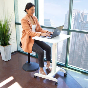 Black Desk Accessories - Ergonomic Sit Stand Stool - Mount-It! - MI-931 Black Desk Accessories - Ergonomic Sit Stand Stool - Mount-It! - MI-931