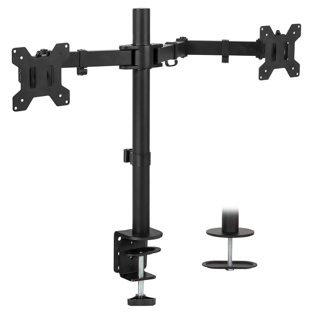 Full Motion Dual Monitor Desk Mount, Fits 32" Monitors Black Monitor Mount - Full Motion Dual Monitor Desk Mount, Fits 32" Monitors - Mount-It! - MI-2752L