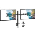 Full Motion Dual Monitor Desk Mount Black Monitor Mount - Full Motion Dual Monitor Desk Mount - Mount-It! - MI-4752