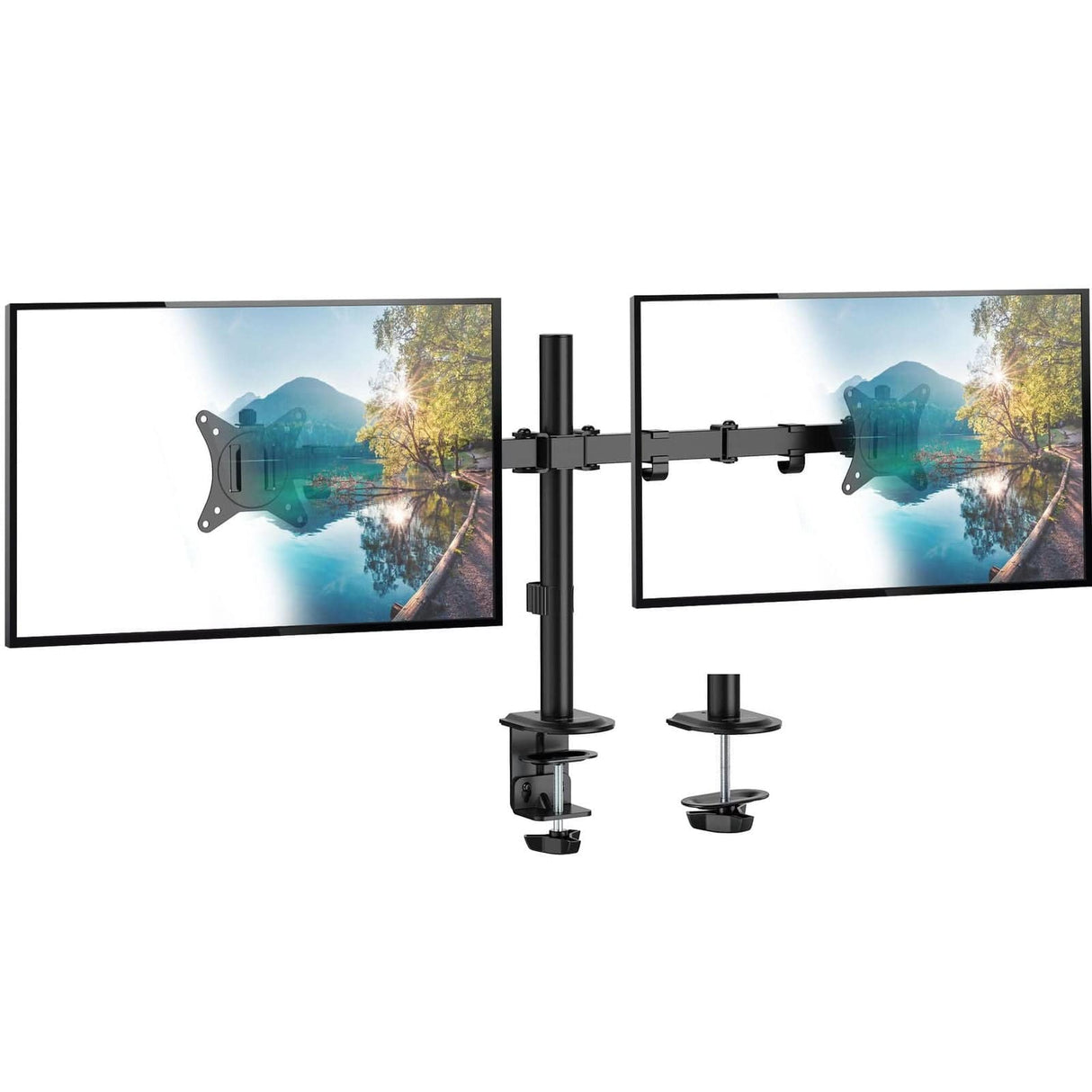 Full Motion Dual Monitor Desk Mount Black Monitor Mount - Full Motion Dual Monitor Desk Mount - Mount-It! - MI-4752