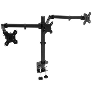 Black Monitor Mount - Full Motion Triple Monitor Desk Mount | 24" to 32" Monitors - Mount-It! - MI-753XL Black Monitor Mount - Full Motion Triple Monitor Desk Mount | 24" to 32" Monitors - Mount-It! - MI-753XL