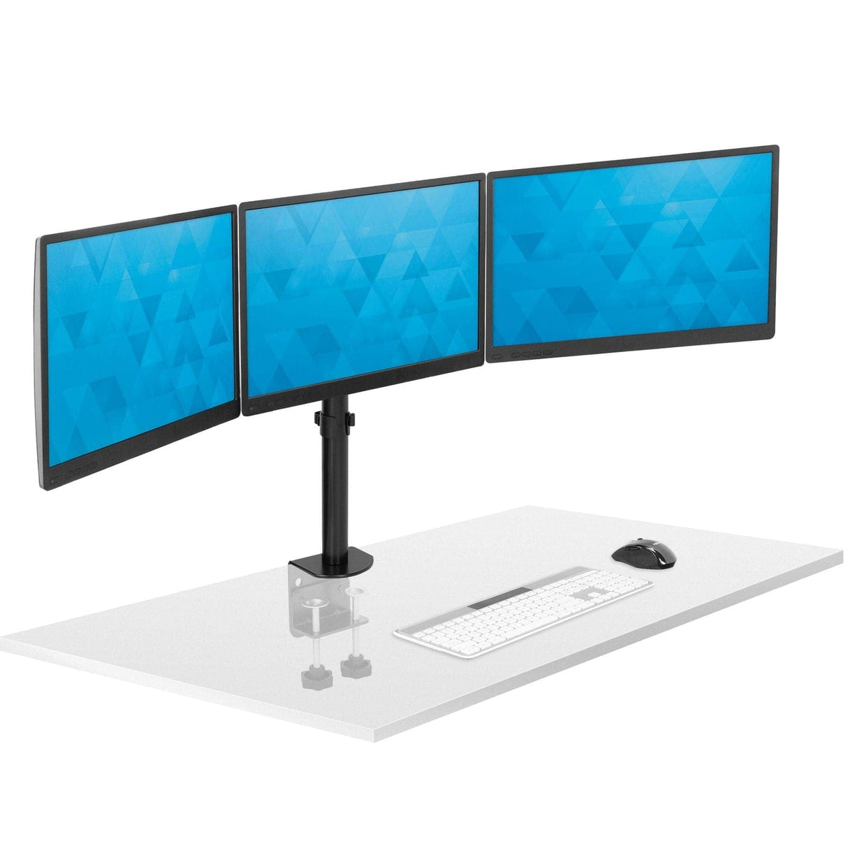 Full Motion Triple Monitor Desk Mount | 24" to 32" Monitors Black Monitor Mount - Full Motion Triple Monitor Desk Mount | 24" to 32" Monitors - Mount-It! - MI-753XL