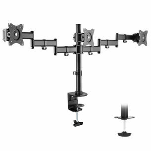 Black Monitor Mount - Fully Adjustable Triple Computer Monitor Mount - Mount-It! - MI-1753 Black Monitor Mount - Fully Adjustable Triple Computer Monitor Mount - Mount-It! - MI-1753