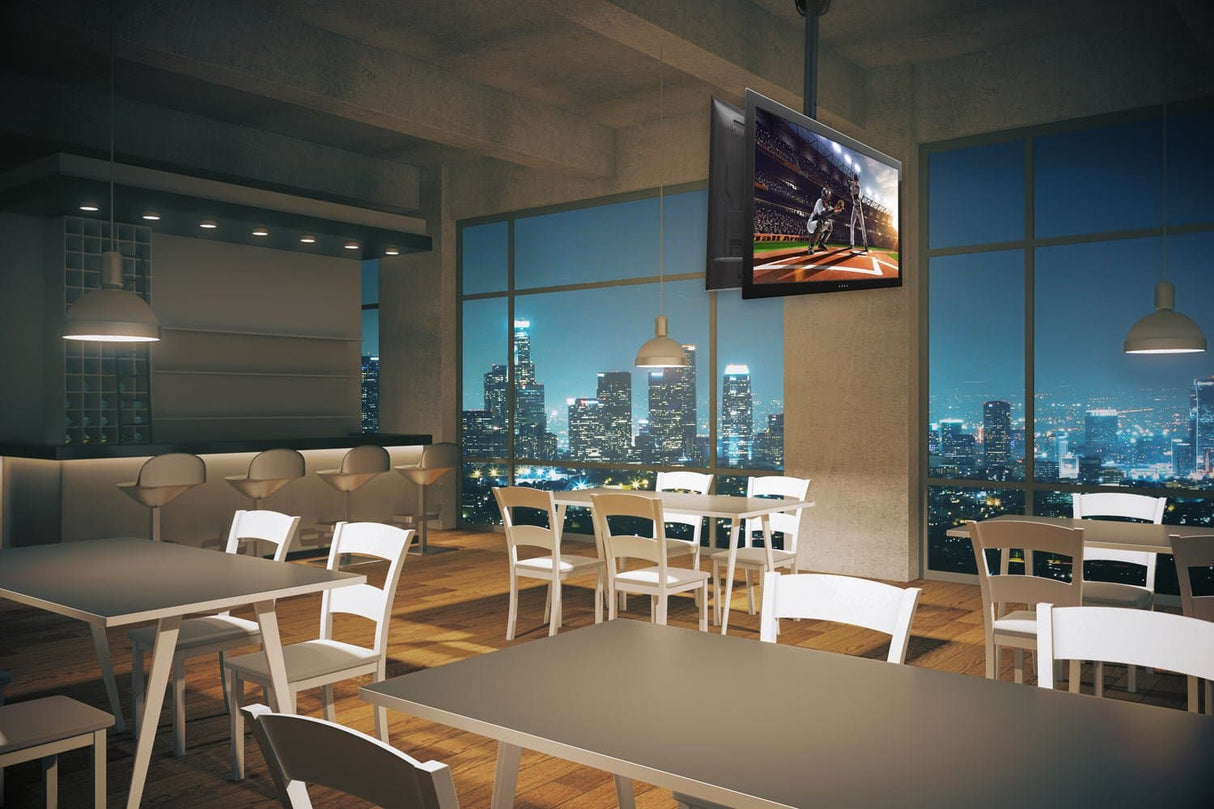 Heavy Duty Dual TV Ceiling Mount Black TV Mount - Heavy Duty Dual TV Ceiling Mount - Mount-It! - MI-510