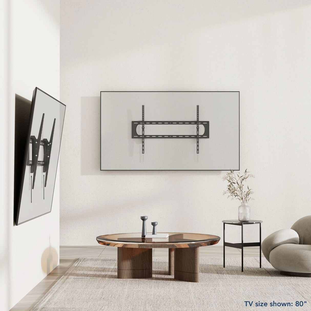 Heavy Duty XXL Tilt TV Mount Black TV Mount - Heavy Duty XXL Tilt TV Mount - Mount-It! - MI-14009