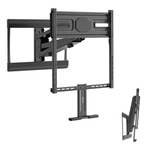 Optimal TV Height Guide: Transform Your Viewing Experience Black TV Mount - Pull-Down Fireplace TV Mount with Spring Arm - Mount-It! - MI-395
