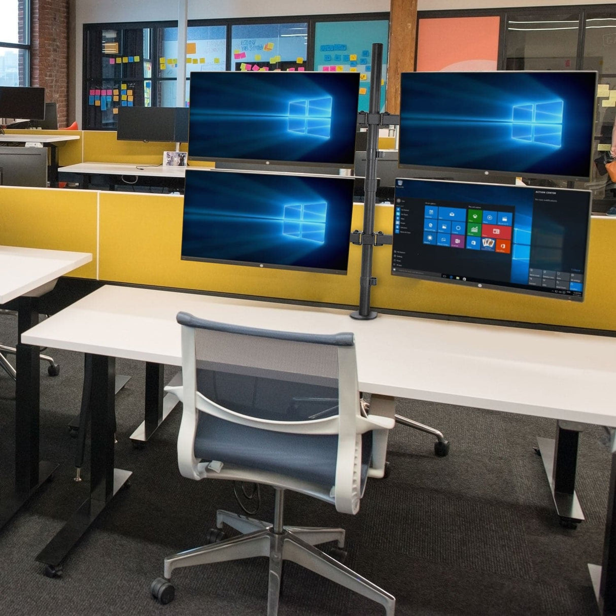 Quad Monitor Mount Black Monitor Mount - Quad Monitor Mount - Mount-It! - MI-2754